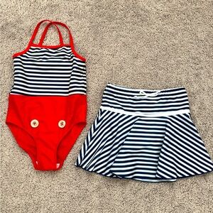 Swimsuit with matching skirt size 6